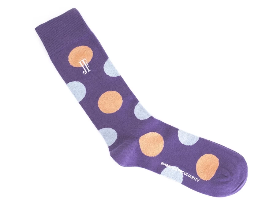 Fluevog Shoes Purple Polka Dot Socks | Pipo Vog Socks