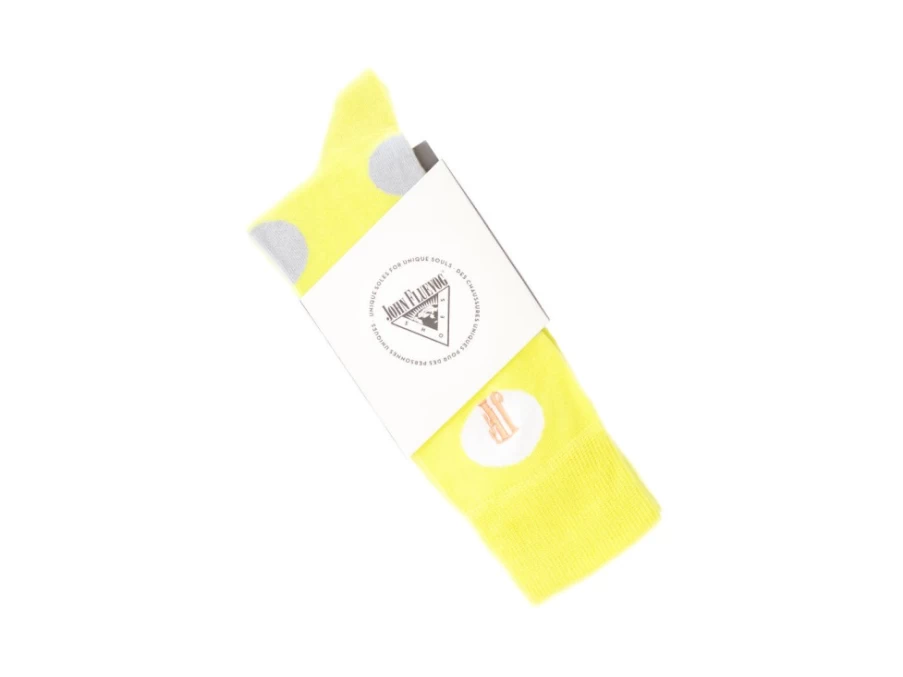 Fluevog Shoes Yellow Polka Dot Socks | Pipo Vog Socks