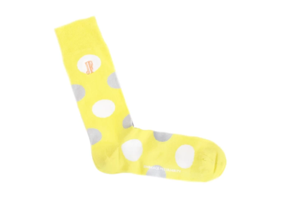 Fluevog Shoes Yellow Polka Dot Socks | Pipo Vog Socks