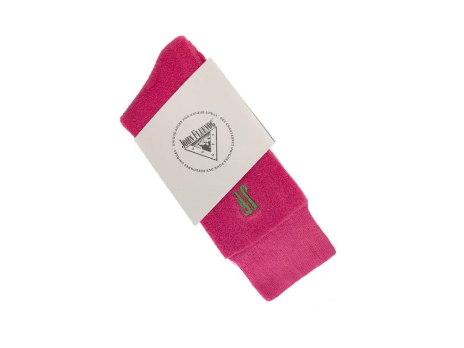 Fluevog Shoes Oizo Vog Soft Terry Socks for Women - Pink Comfortable Casual Socks