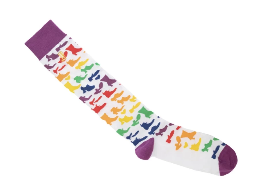 Fluevog Shoes Rainbow Stanzi Vog Socks | Colorful Shoe Filled Socks for Stylish Comfort