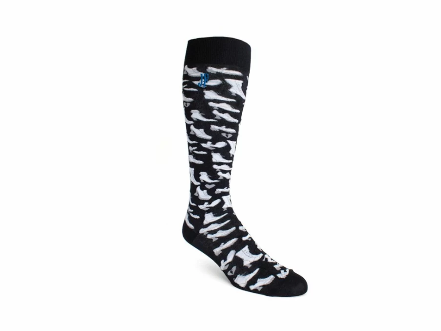 Fluevog Shoes Stanzi Vog Socks - Black/White Filled Socks for Fluevog Footwear