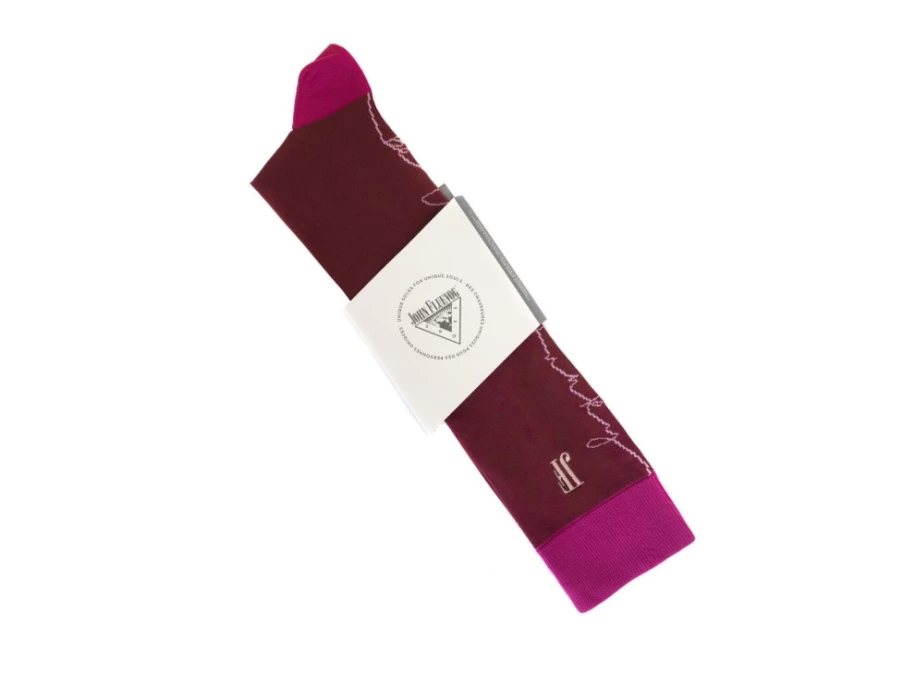 Fluevog Shoes Midna Vog Knee High Socks - Red Knee Socks for Women