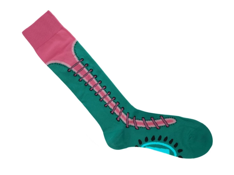 Fluevog Shoes Teal Lover Vog Boot Socks for Women and Men