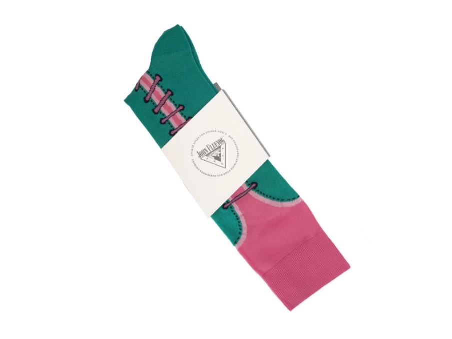 Fluevog Shoes Teal Lover Vog Boot Socks for Women and Men