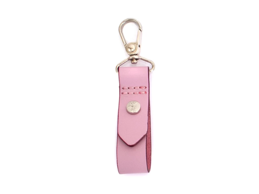 Fluevog Shoes Babs Leather Keychain in Lavender | Premium Keyring Accessory