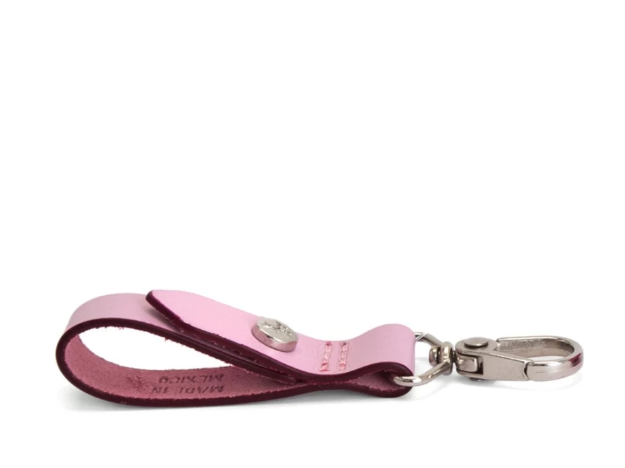 Fluevog Shoes Babs Leather Keychain in Lavender | Premium Keyring Accessory