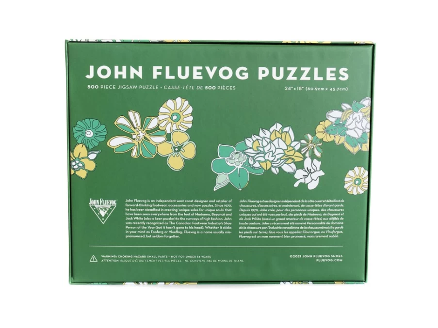 "500 Piece Floral Jigsaw Puzzle | Fluevog Shoes Themed Puzzle for Adults & Kids"