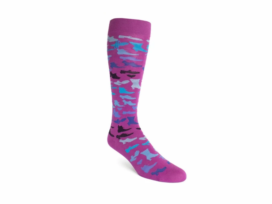 Fluevog Shoes Purple Stanzi Vog Socks | Shoe Filled Socks for Comfort & Style