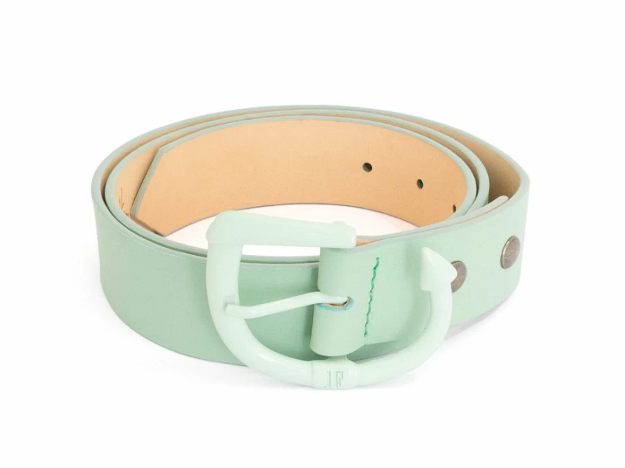 Fluevog Shoes Mint Green Devil Tail Custom Leather Belt for Men & Women