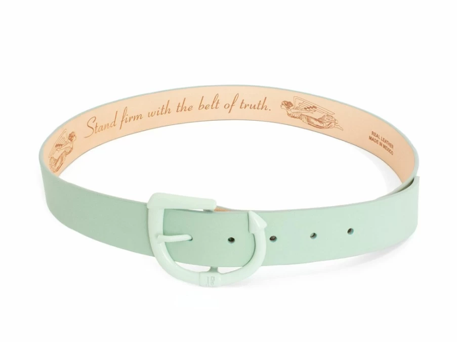 Fluevog Shoes Mint Green Devil Tail Custom Leather Belt for Men & Women