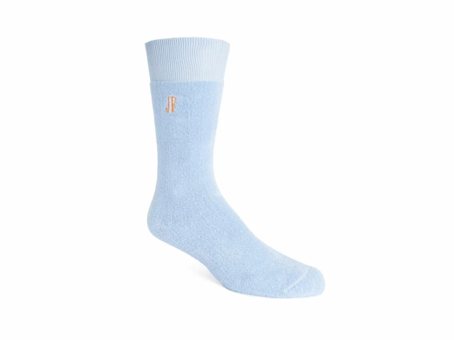 Fluevog Shoes Oizo Vog Light Blue Soft Terry Socks for Men & Women