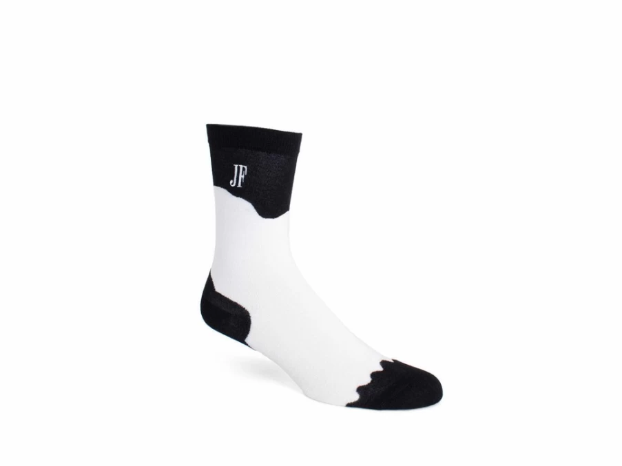 Fluevog Shoes Tobiko Vog Socks - Black/White Contrast Pattern Socks for Men & Women