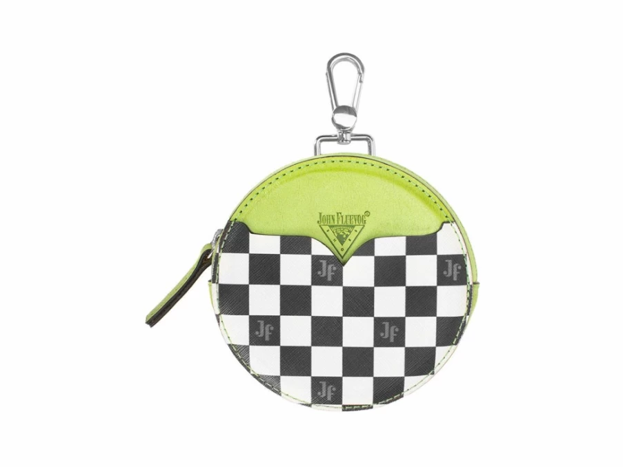 Fluevog Shoes Ginny Clip On Pouch With Pocket - Black/White Crossbody Bag