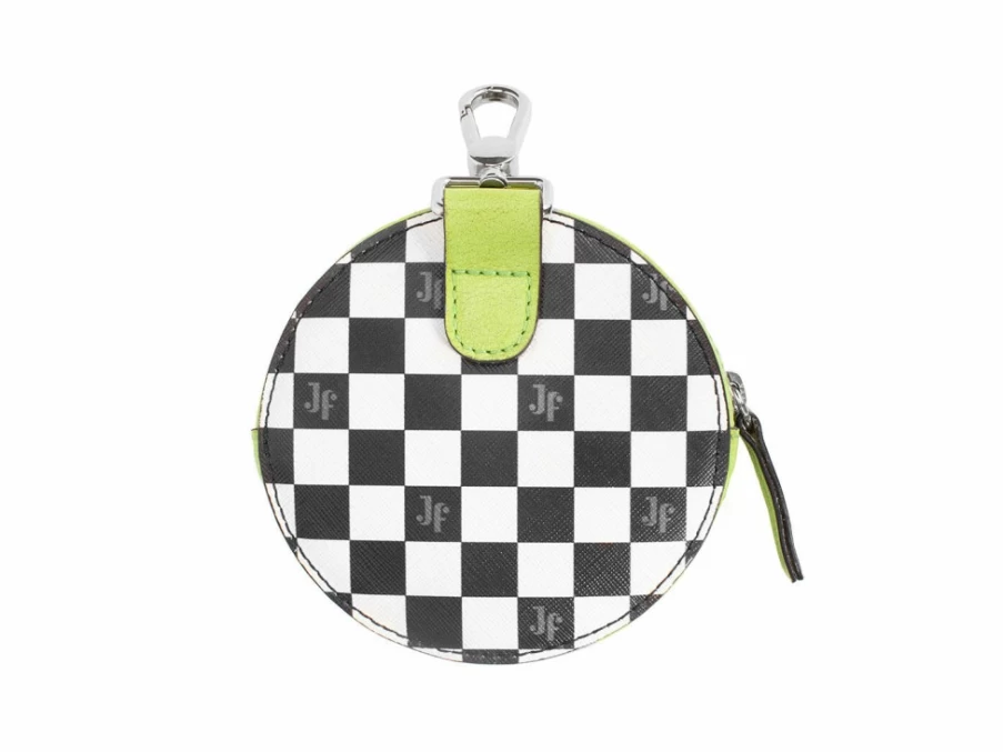 Fluevog Shoes Ginny Clip On Pouch With Pocket - Black/White Crossbody Bag