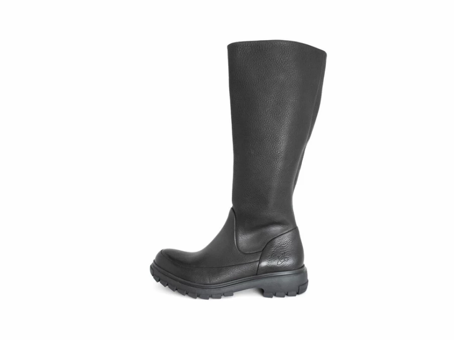 Fluevog Shoes Samedi Black Tall Zip-Up Boots for Women | Waterproof & Stylish