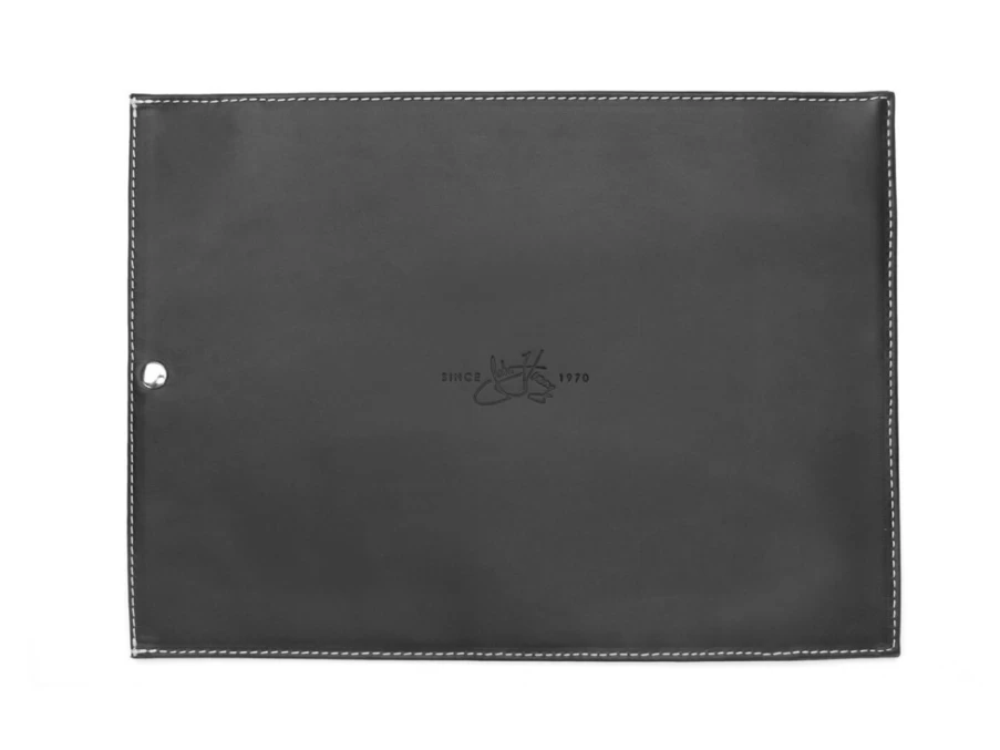 Fluevog Shoes Black Leather Laptop Sleeve | Fiz Biz Protective Case for MacBook & Notebooks