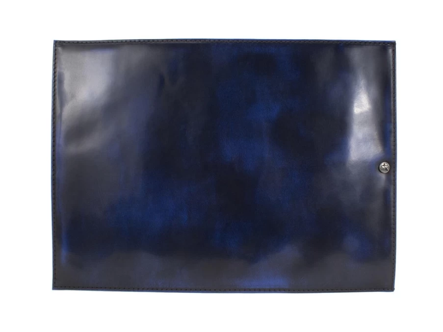 Fluevog Shoes Blue Leather Laptop Sleeve | Fiz Biz Protective Case for MacBook & Notebooks