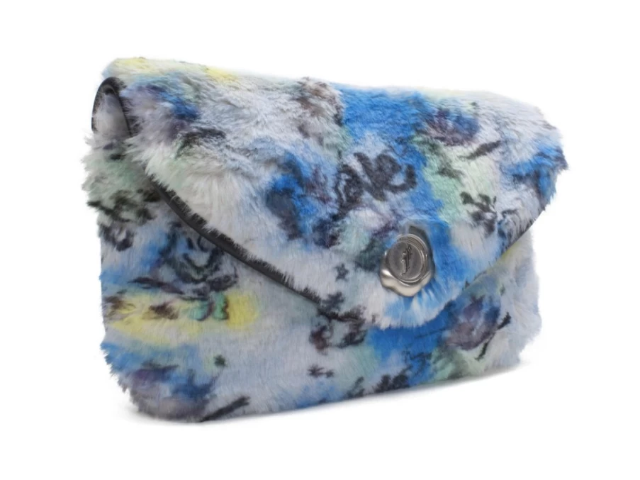 Fluevog Shoes Graffiti Fur Puffy Envelope Bag | Woogle Style Crossbody Handbag
