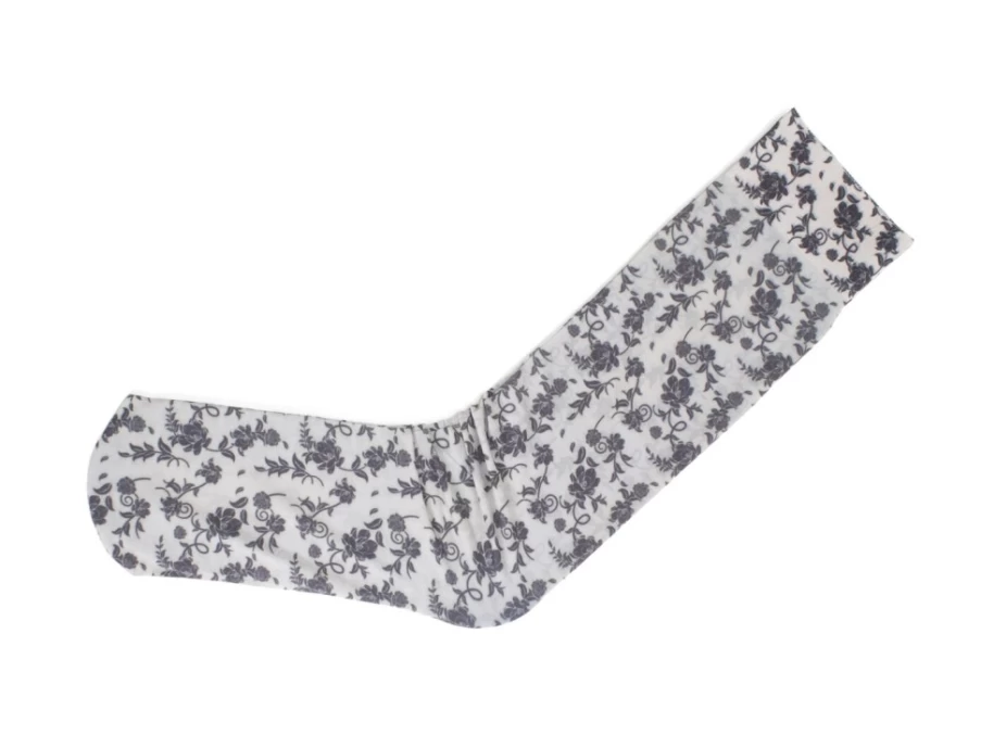 "Fluevog Shoes Baroque Floral Custom Print Stockings | Unique Design Stockings"