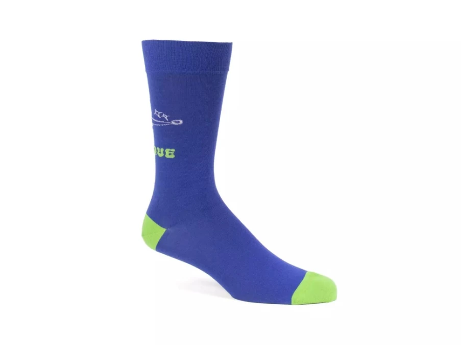 Fluevog Shoes Blue Green Floral Freddy Socks | Toph Vog Style