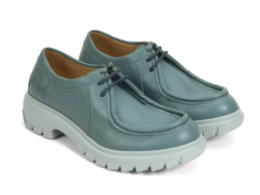Fluevog Jueves Teal Casual Leather Shoes for Men & Women | Comfortable & Stylish