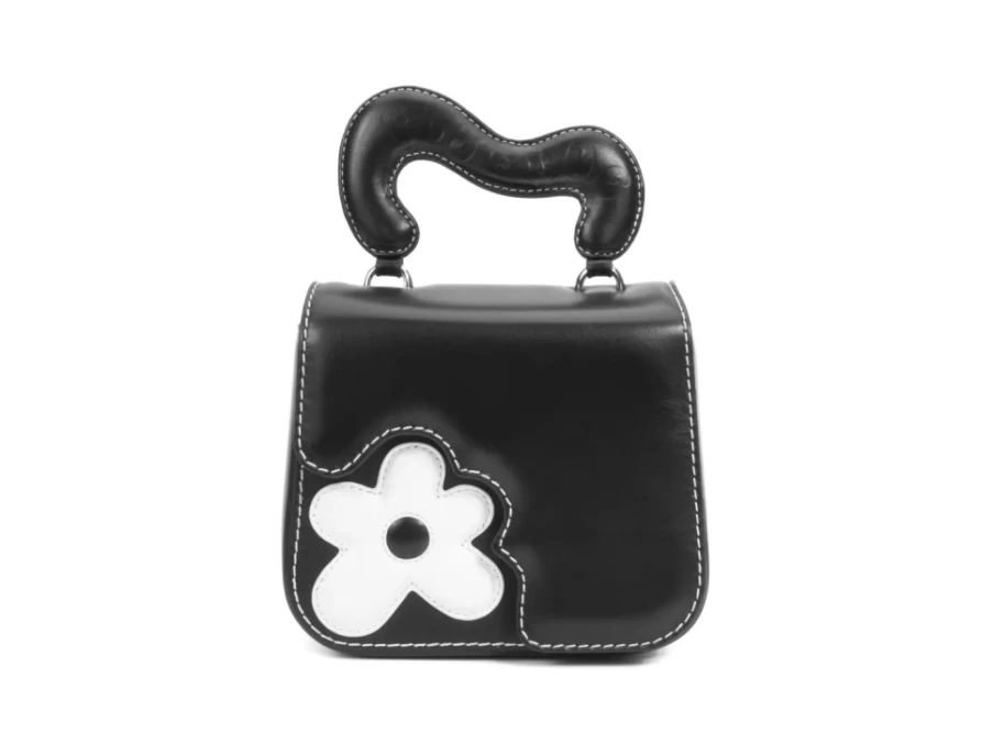 Fluevog Shoes Luciana Black/White Puffy Padded Handbag