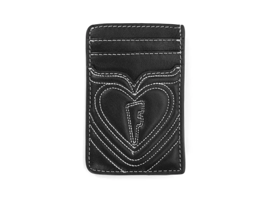 Fluevog Shoes Coco Puffy Cardholder in Black - Stylish Compact Wallet for Everyday Use