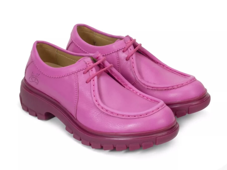 Fluevog Jueves Pink Casual Leather Shoes for Women | Comfortable & Stylish