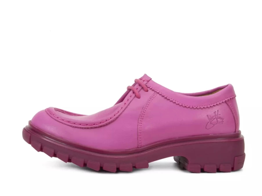 Fluevog Jueves Pink Casual Leather Shoes for Women | Comfortable & Stylish