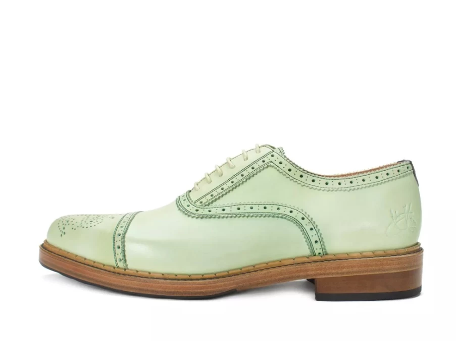 Fluevog Green Modern Brogue Shoes | Edda Style Collection