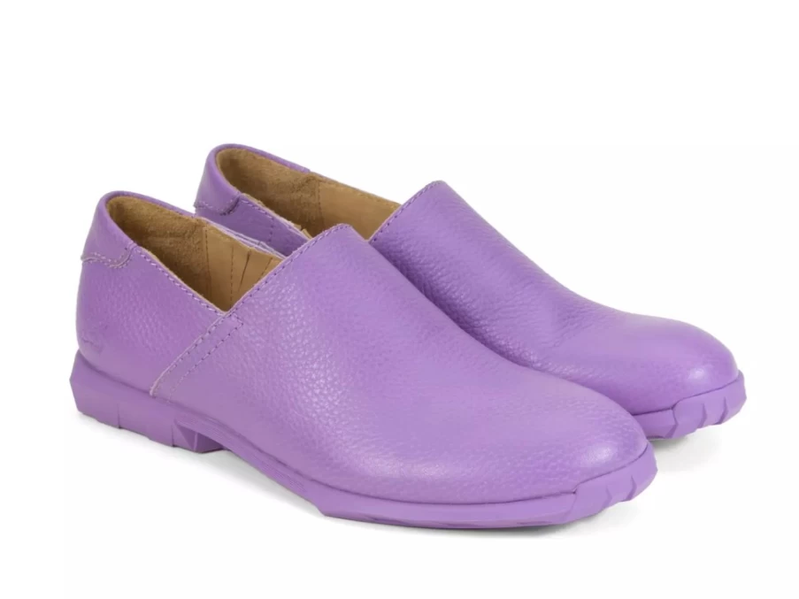 Fluevog Shoes Equinox Purple Leather Slip-On Loafers for Men/Women