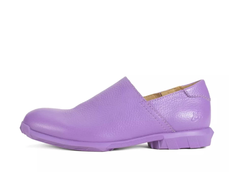 Fluevog Shoes Equinox Purple Leather Slip-On Loafers for Men/Women