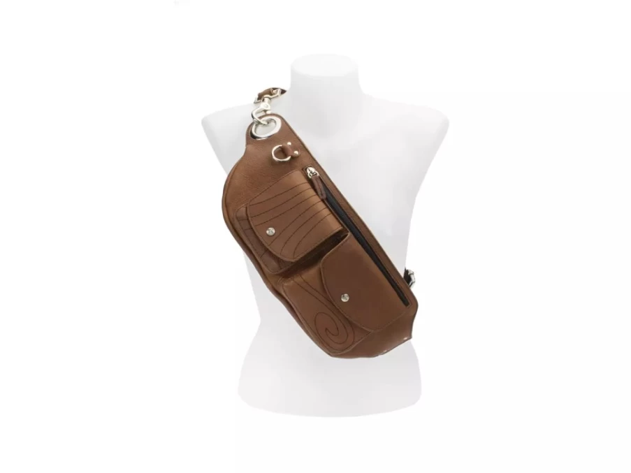Fluevog Shoes Brown Leather Crossbody Belt Bag | Rigby Style