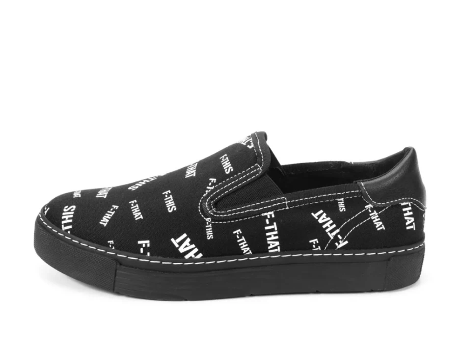 Fluevog Vegan Slip-On Shoes – Black & White Slalom Style for Comfort & Sustainability
