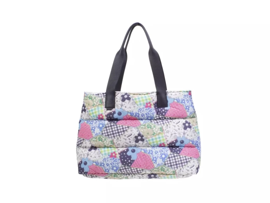 Fluevog Shoes Sharona Patchwork Puffy Tote Bag | Stylish Quilted Handbag