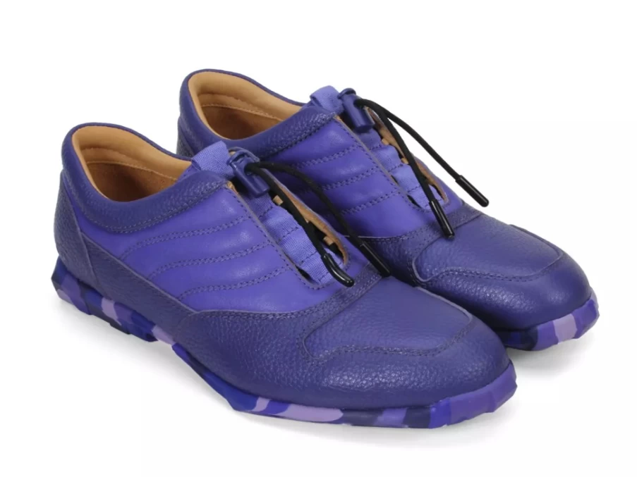 Fluevog Shoes Meridian Purple Slip-On with Plastic Toggle - Stylish & Comfortable