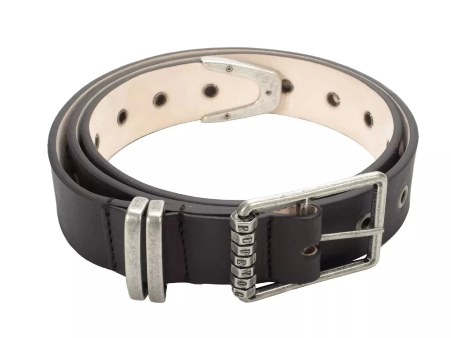 Fluevog Shoes Percivale Black Leather Casual Belt for Men & Women