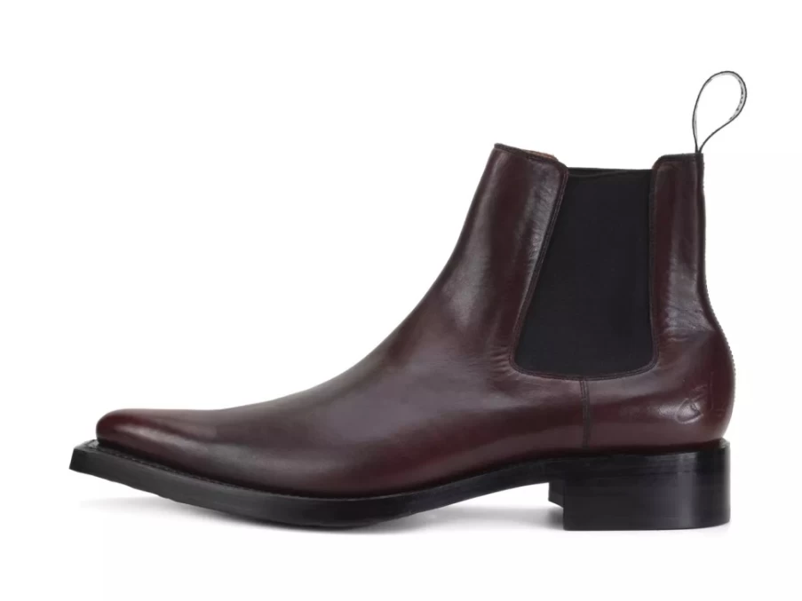 Fluevog Shoes Brown Lyngenfjord Pointed Toe Chelsea Boots for Men/Women