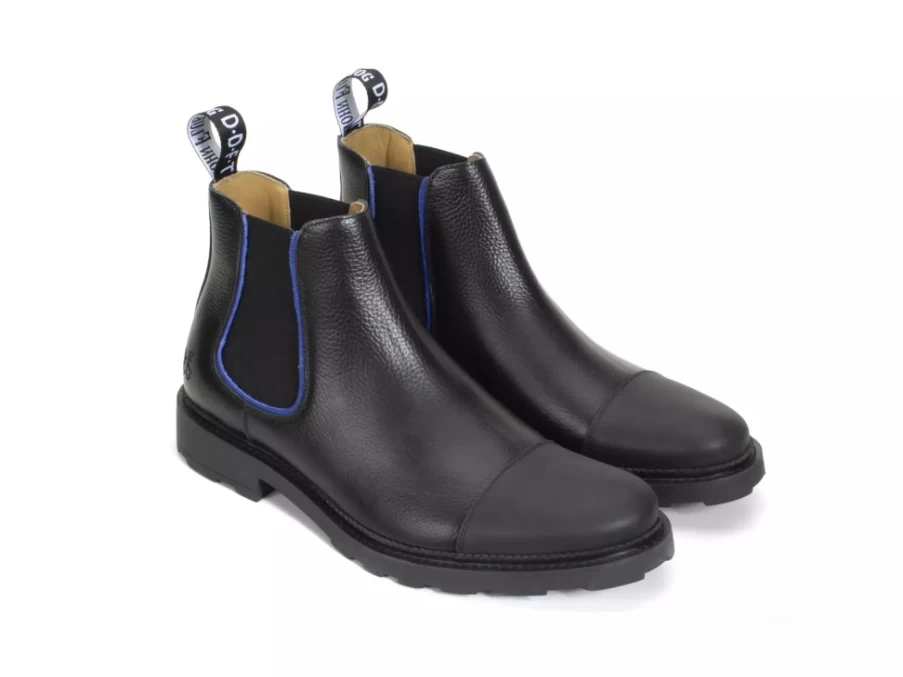 Fluevog Shoes Black Archie Casual Chelsea Boots for Men/Women
