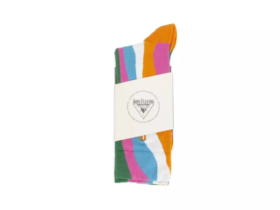 Fluevog Rogue Vog Colourful Wiggle Socks | Multi Combo Patterned Socks