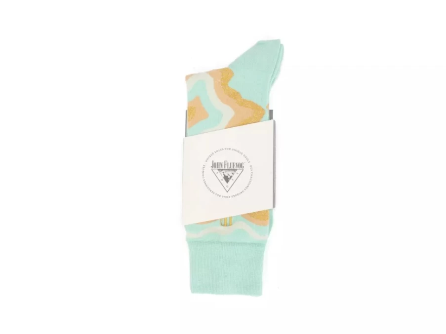 Fluevog Shoes Mint Pan Vog Socks - Stylish Pattern Socks for Men & Women