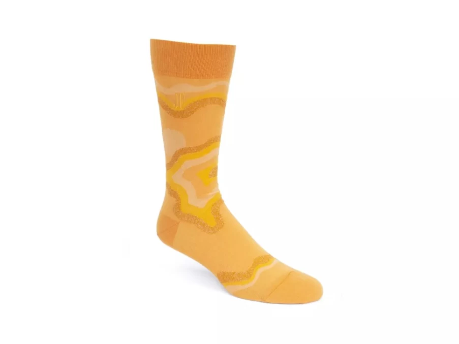 Fluevog Orange Pan Vog Pattern Socks | Stylish & Comfortable Footwear