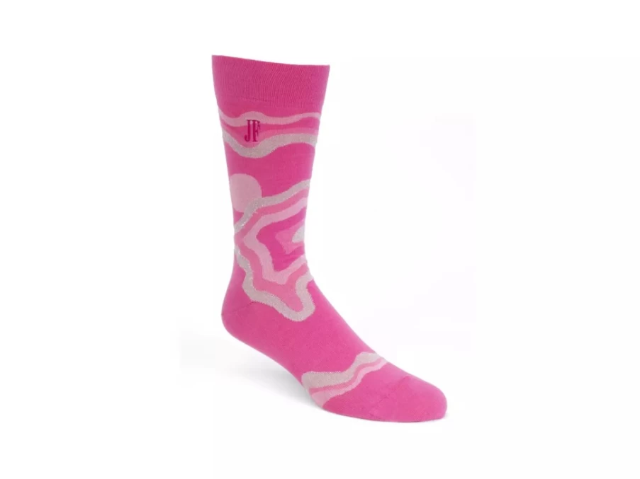 Fluevog Shoes Pink Pan Vog Socks | Stylish Patterned Socks for Women & Men