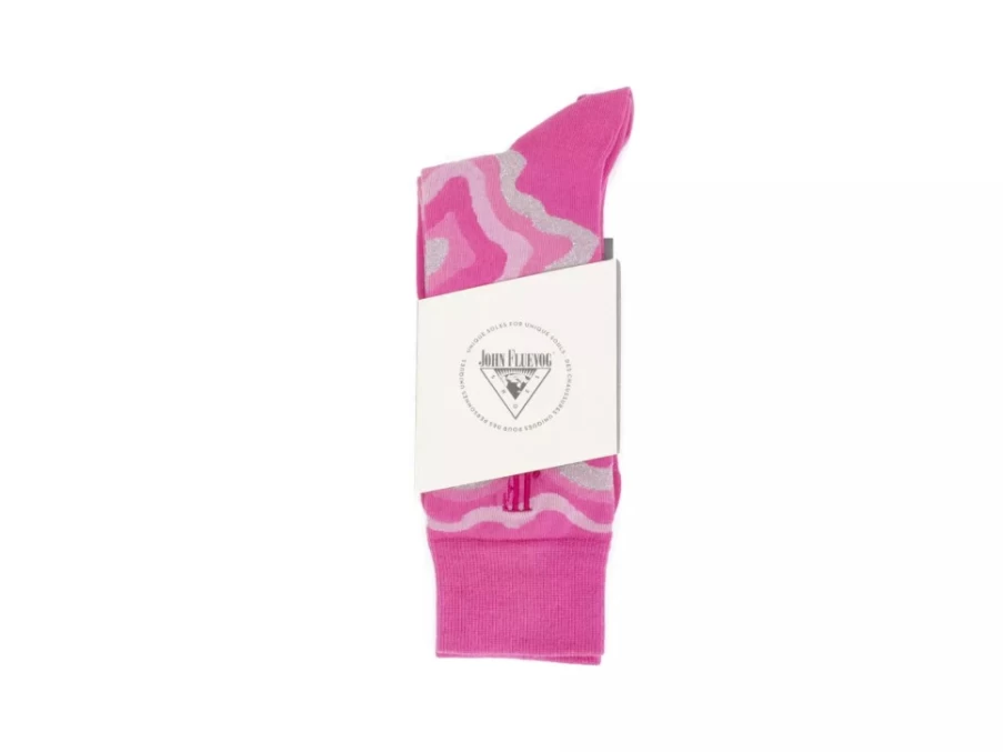 Fluevog Shoes Pink Pan Vog Socks | Stylish Patterned Socks for Women & Men